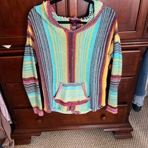 Rock & Roll cowgirl Serape Multicolor Striped Women's Sweater